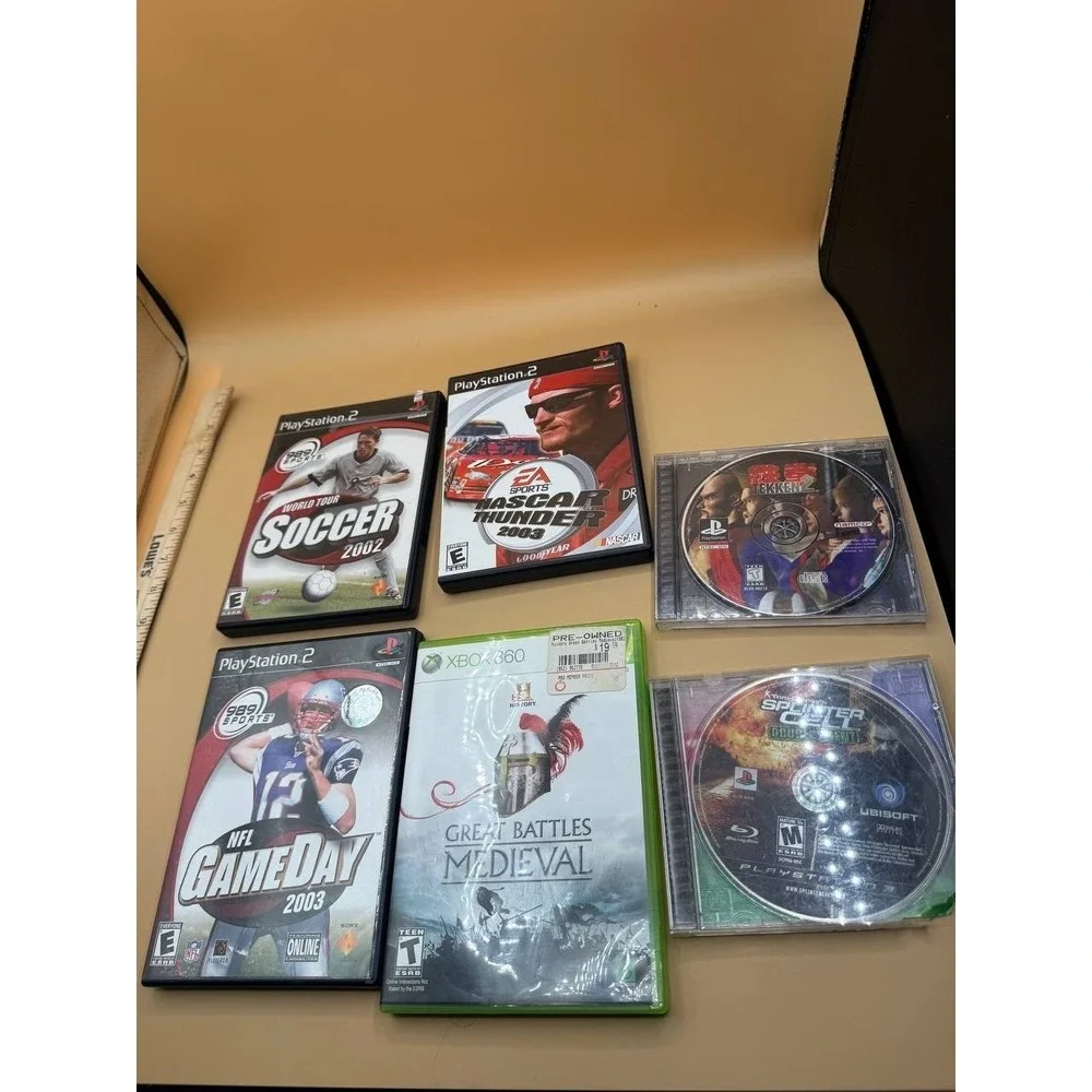 PlayStation 2&3 Xbox One Lot‎ Of 6 Games NASCAR Soccer NFL Gameday Tekken 2